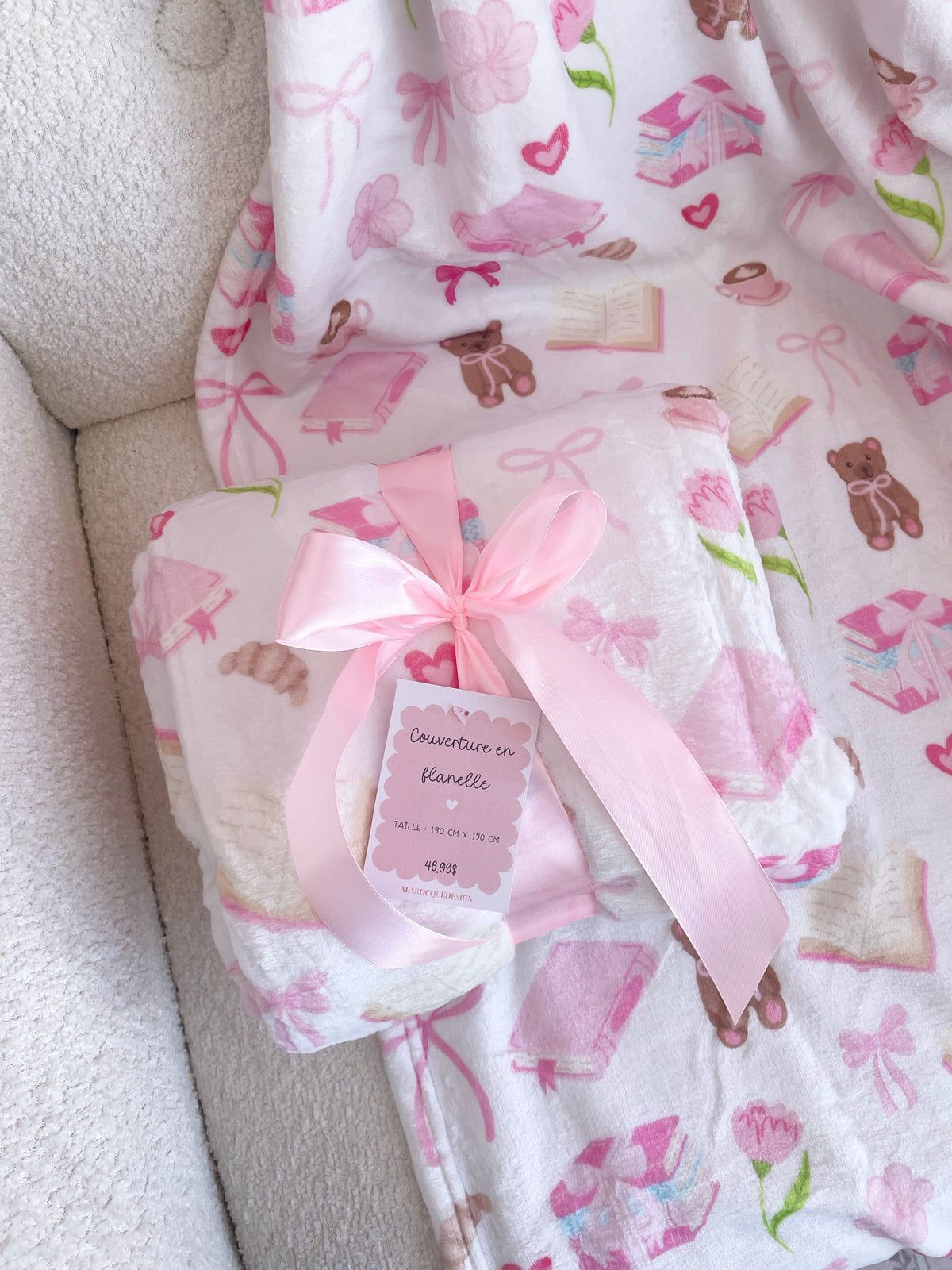 Couverture en flanelle | Livres et coquette