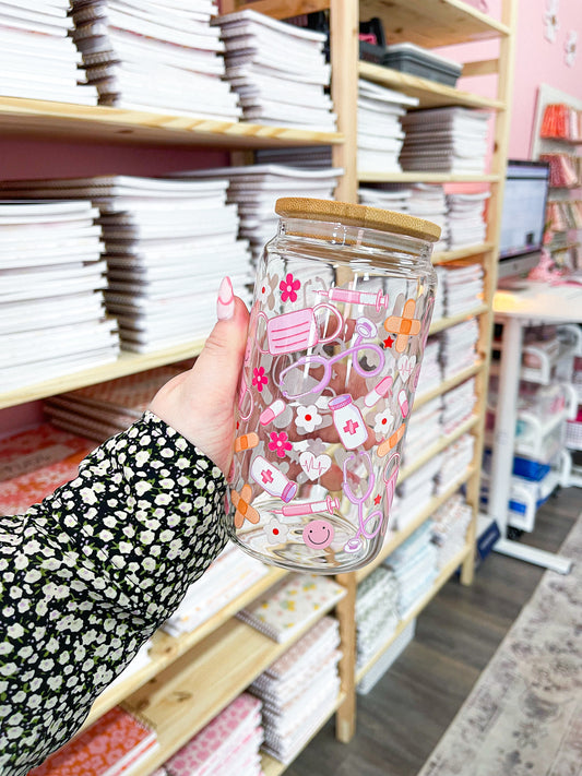 Verre 16 oz | Système de la santé | Rose