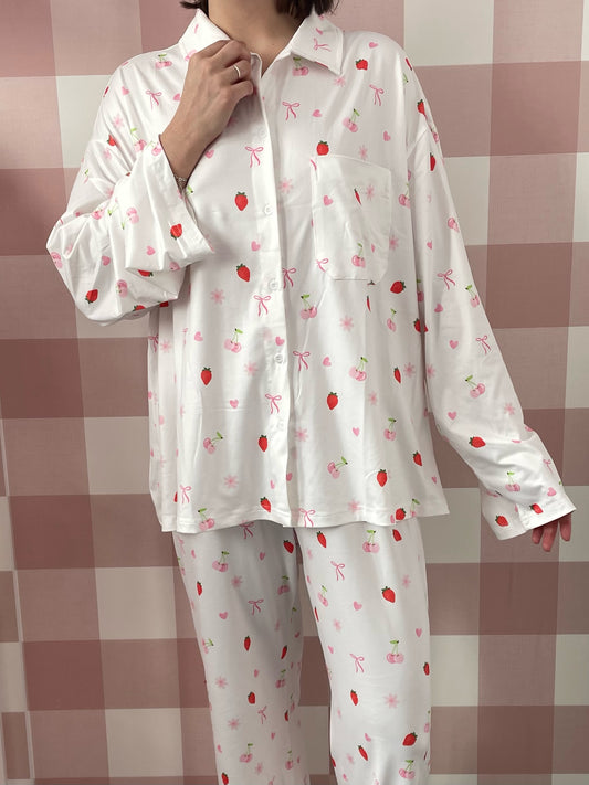 Pyjama | Fraises et boucles
