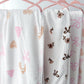 Couverture en flanelle | Boucles et fleurs brunes