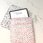 Pochette à tablette | 11 à 15'' | Boucles et fleurs brunes