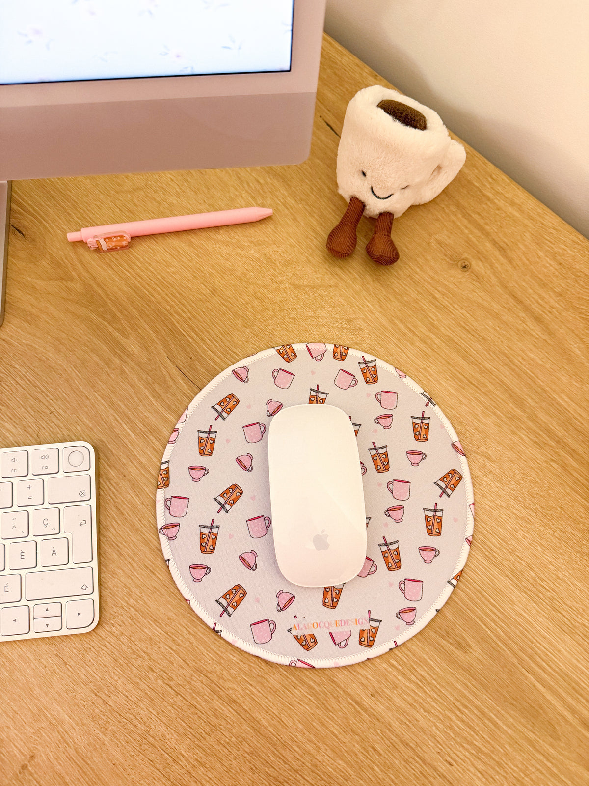 Tapis de souris | Café et coquette pâle