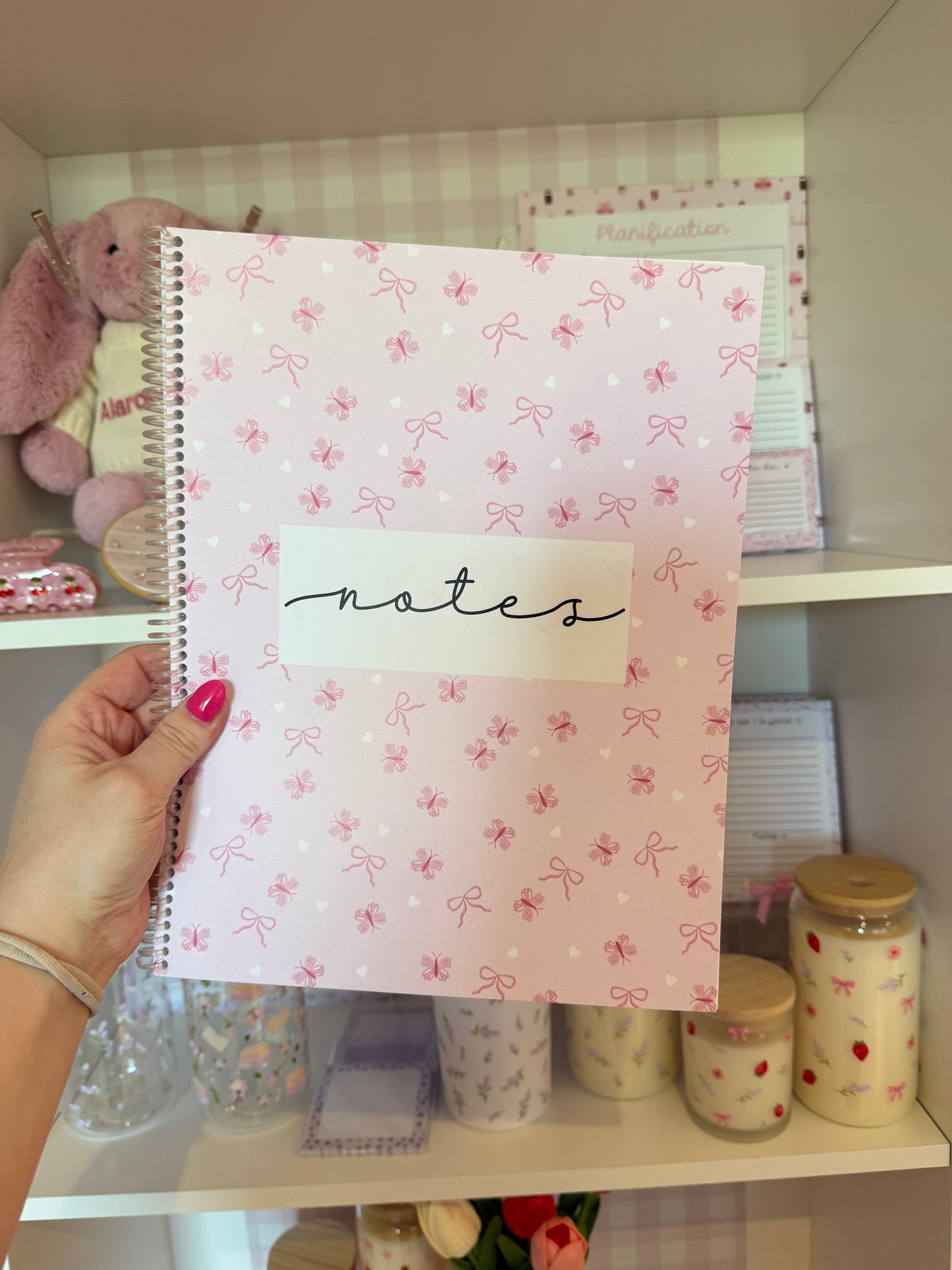 Cahier de notes | Papillons, boucles et cœurs
