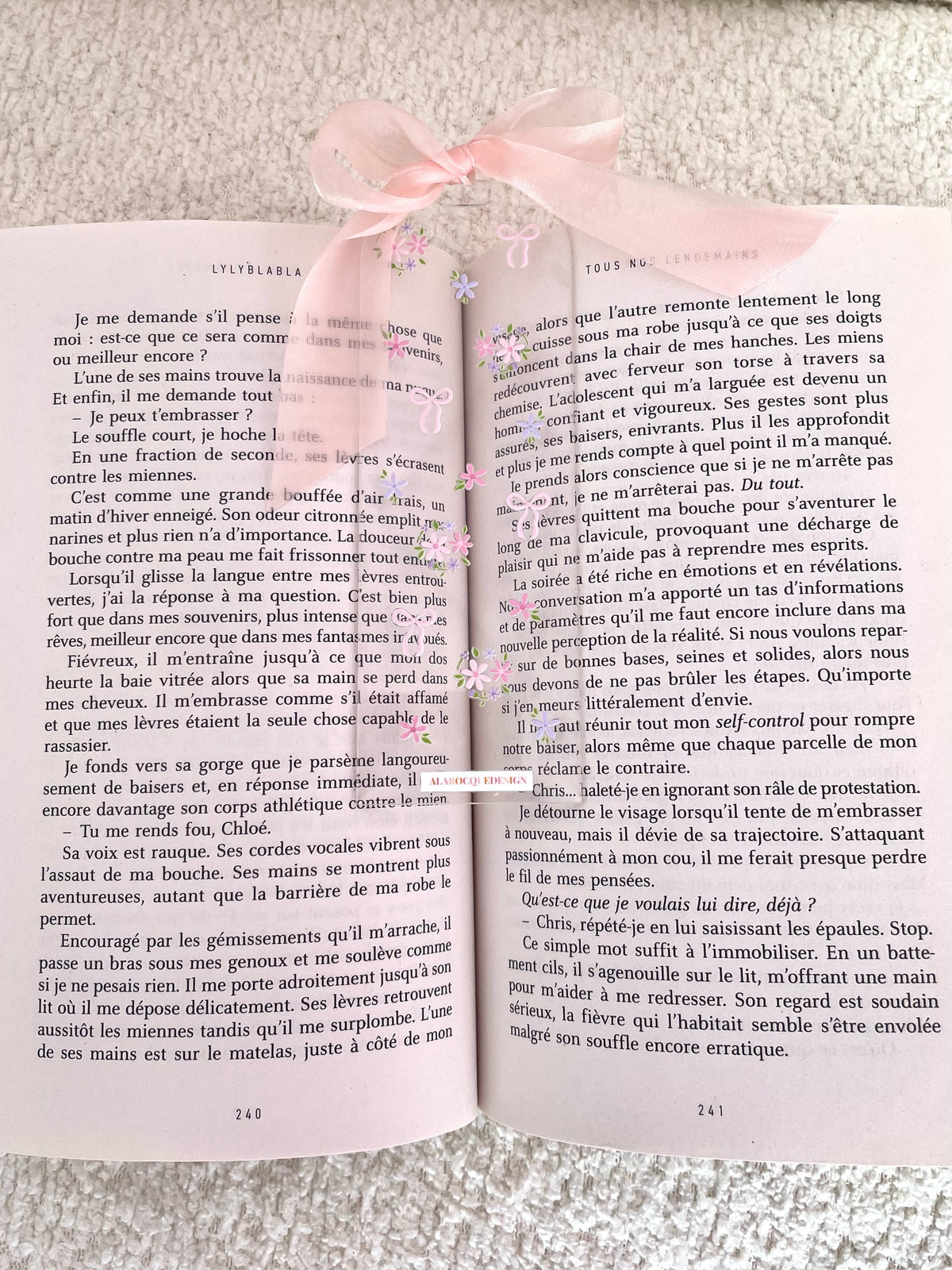 Signet en acrylique avec boucle | Doux printemps