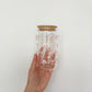 Verre 16 oz | Fleurs et boucles délicates
