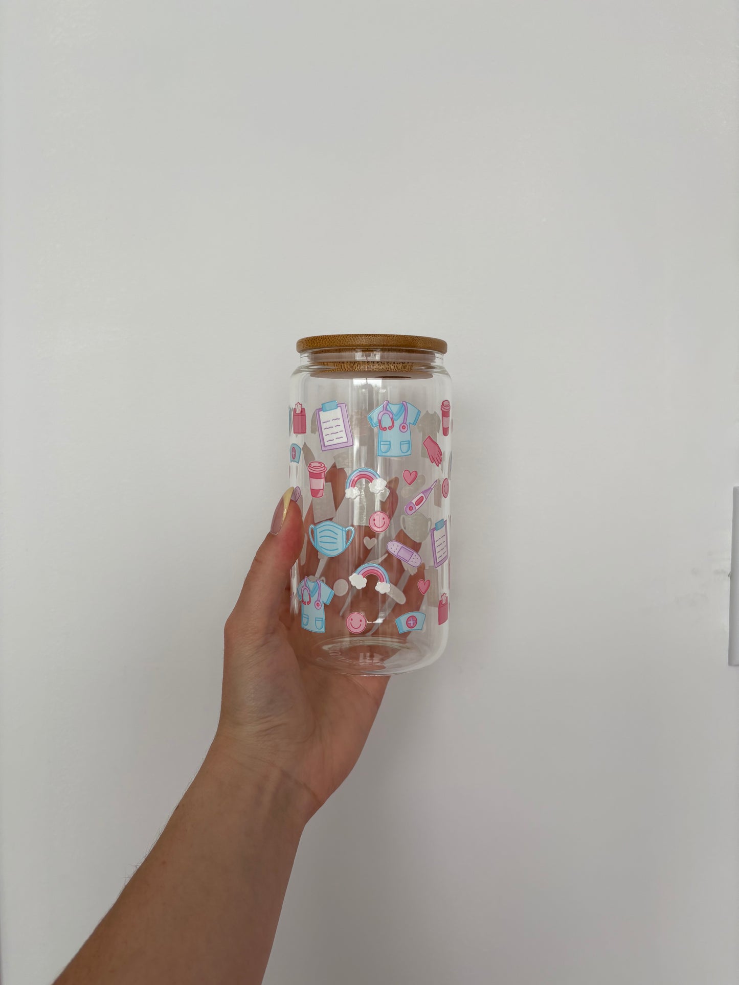 Verre 16 oz | Système de la santé | Bleu