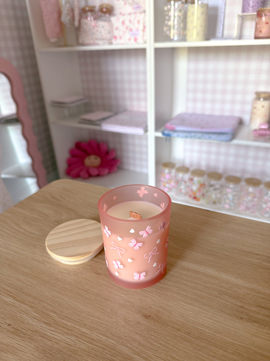 Petite bougie de soya | Pivoine et rose