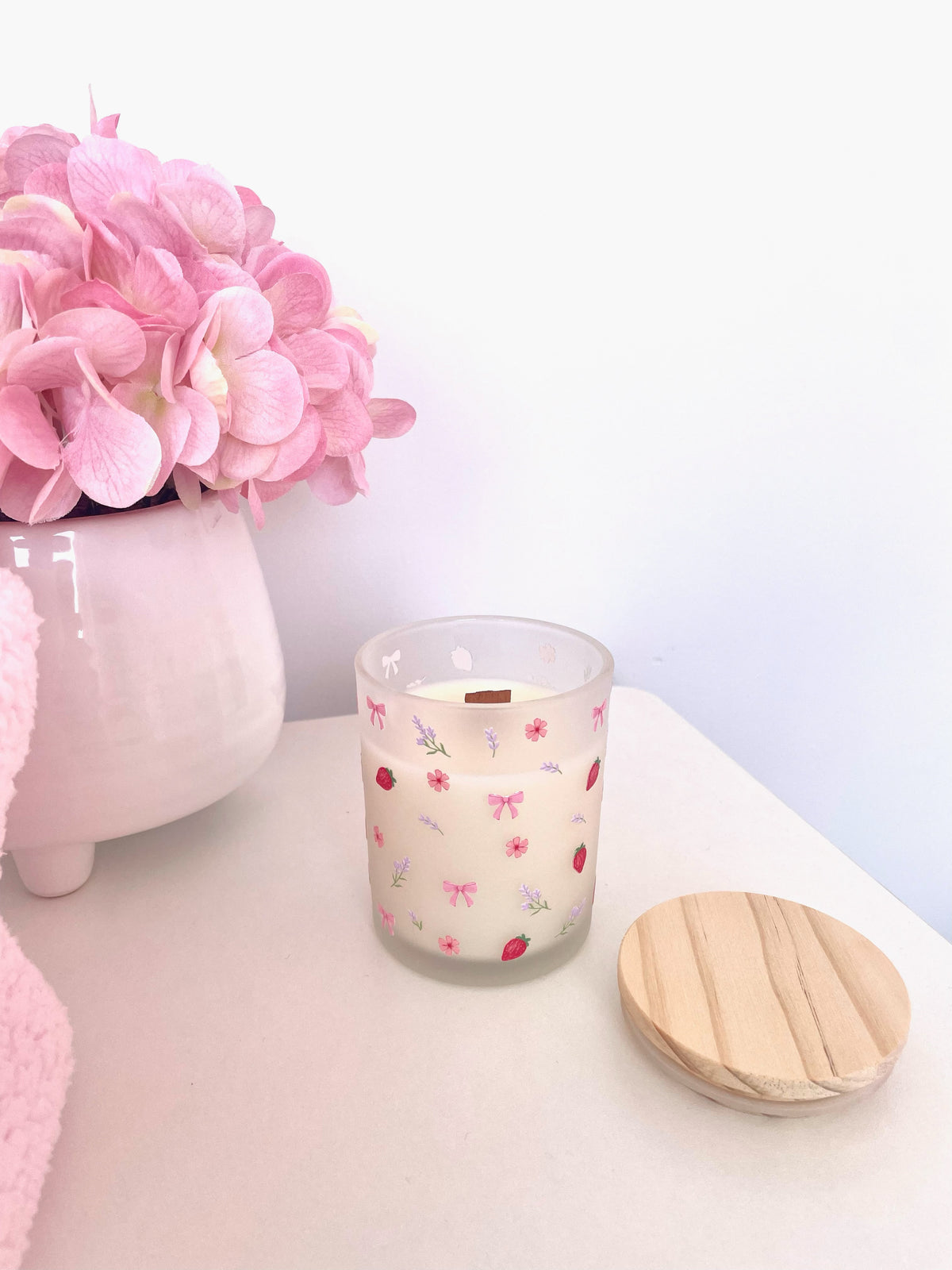 Petite bougie de soya | Fraise et lavande