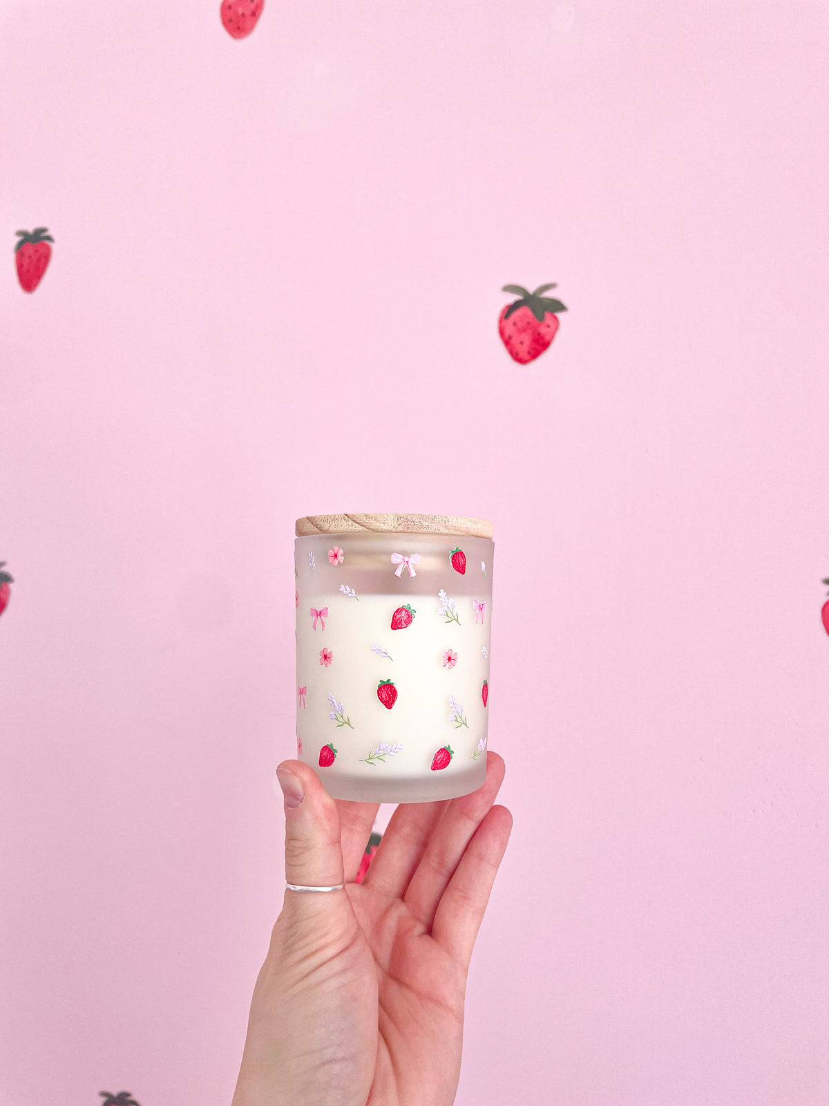 Petite bougie de soya | Fraise et lavande