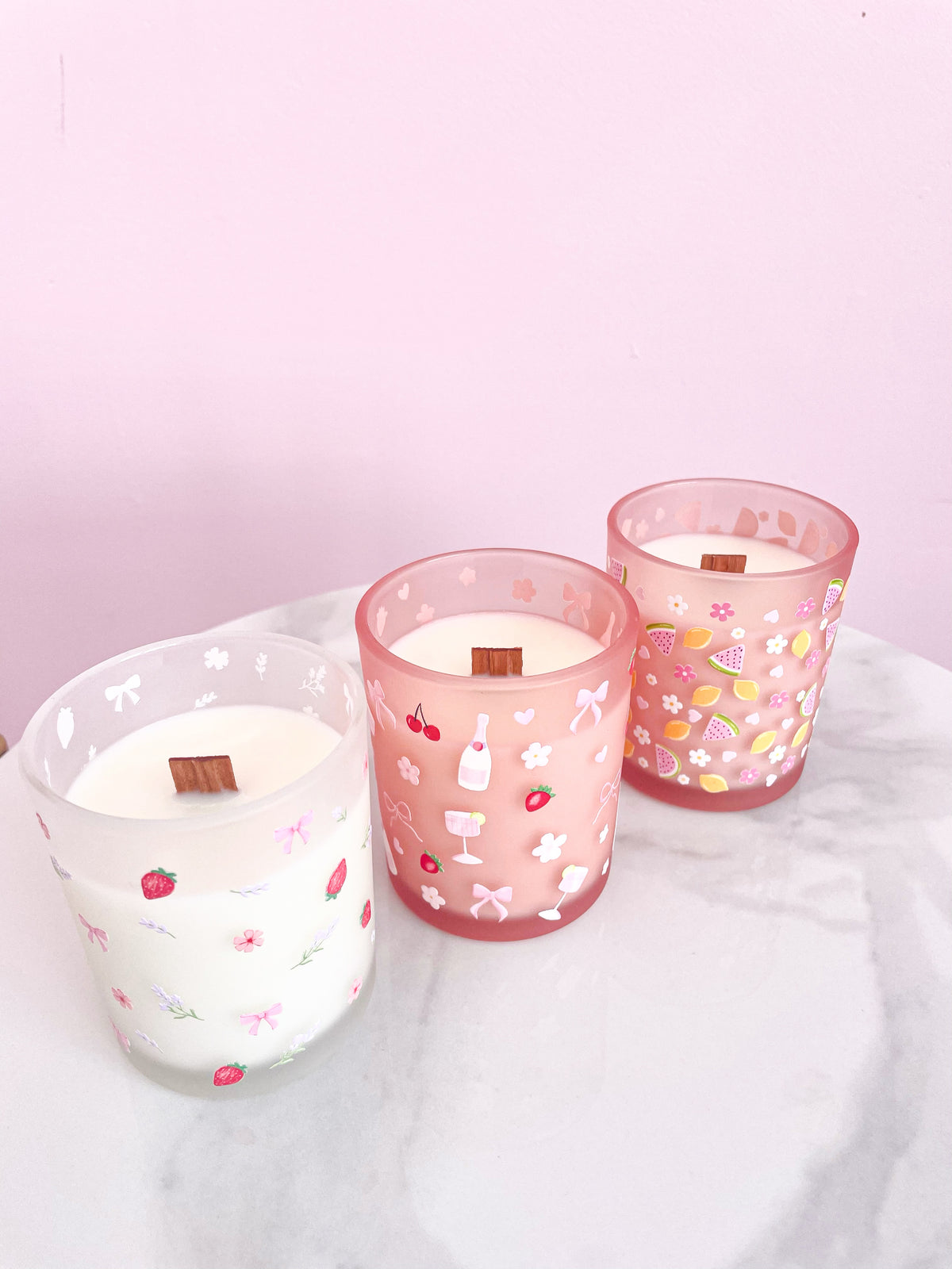 Petite bougie de soya | Fraise et lavande