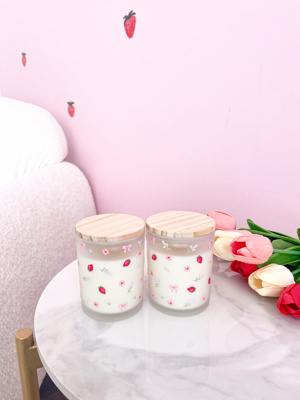 Petite bougie de soya | Fraise et lavande