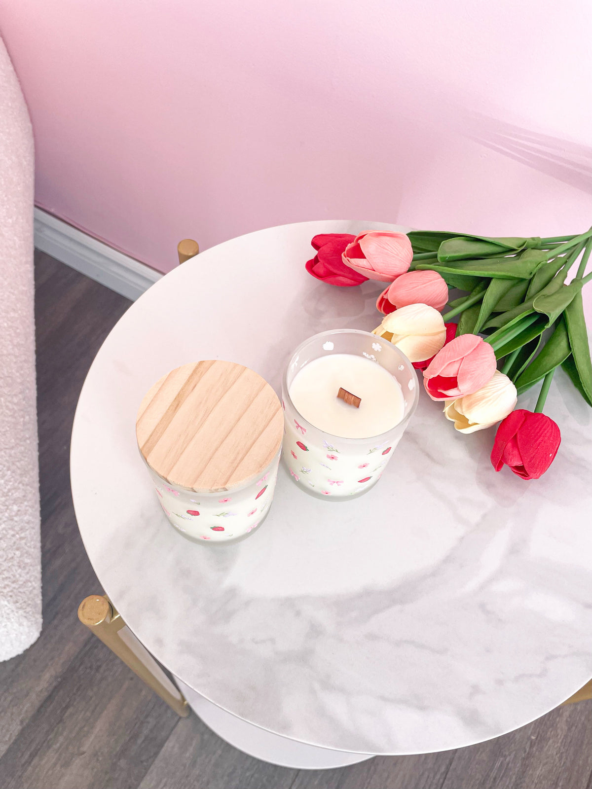 Petite bougie de soya | Fraise et lavande