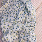 Couverture en flanelle | Fleurs bleues vintages