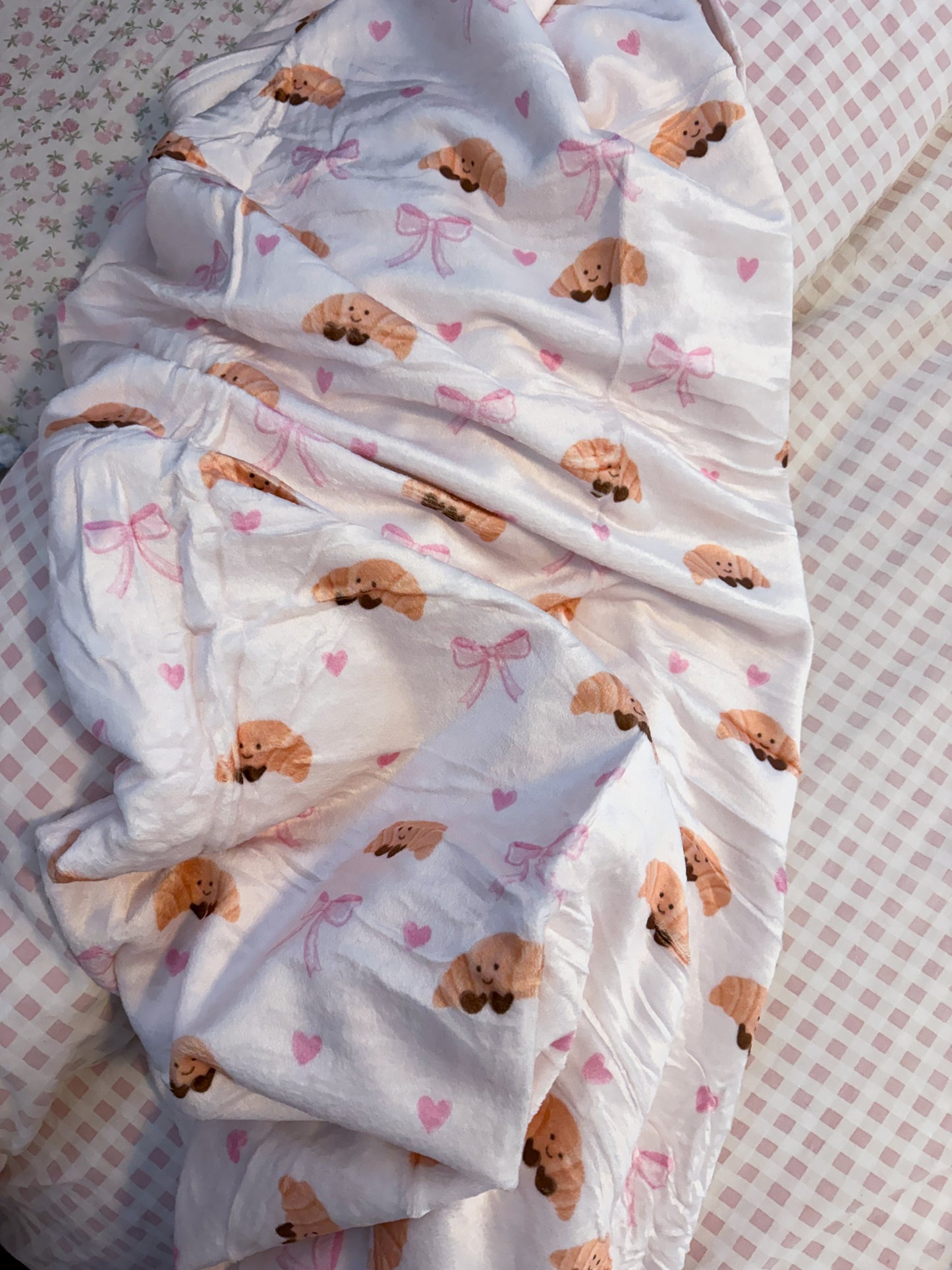 Couverture en flanelle | Croissants et boucles