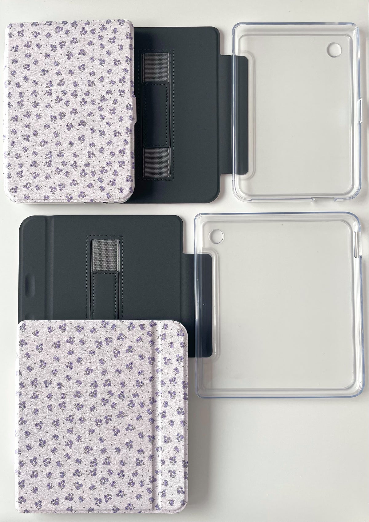 Étui à liseuse | Kobo Clara ou Libra Color | Bouquets de fleurs mauves