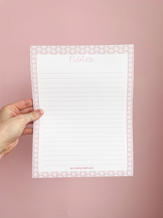 Pad de notes | Rose et marguerites