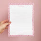 Pad de notes | Minis fleurs roses et brunes