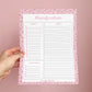 Planificateur | Minis fleurs roses et brunes