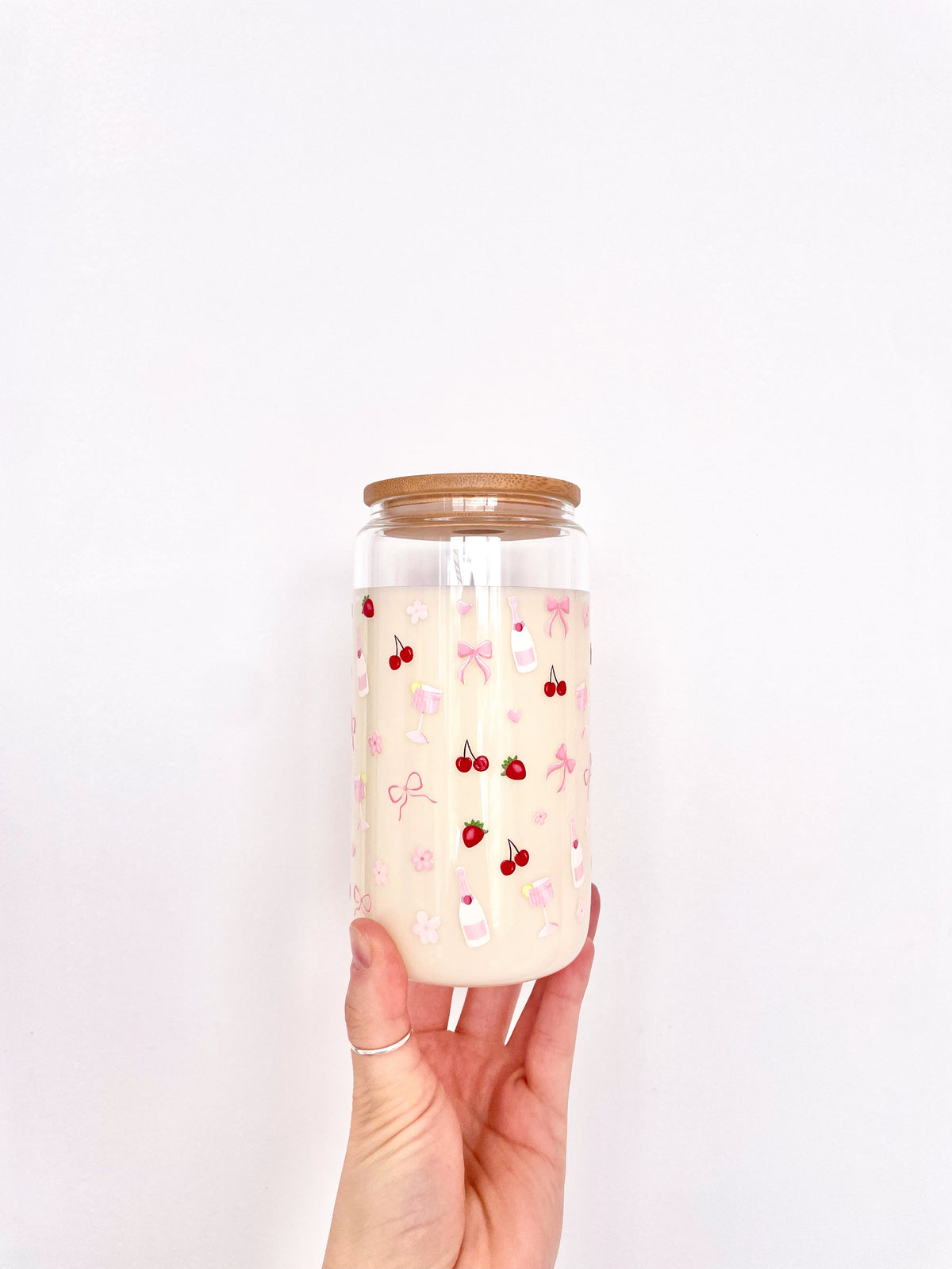 Chandelle | Verre 16 oz | Fraise et champagne