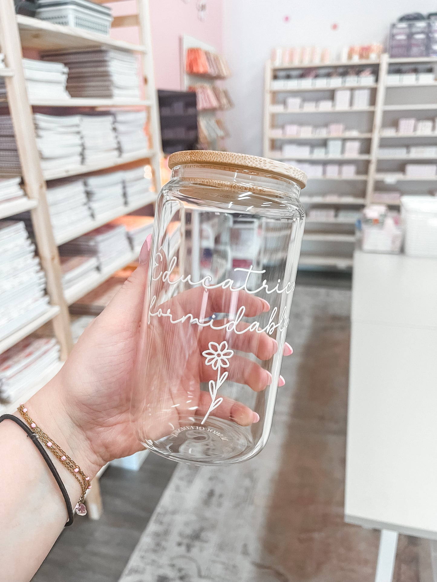 Verre 16 oz | Éducatrice formidable | Enseignante formidable