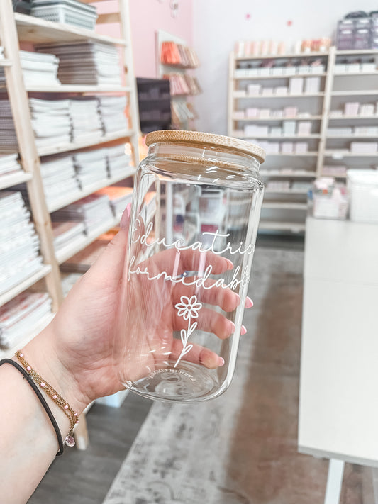 Verre 16 oz | Éducatrice formidable | Enseignante formidable