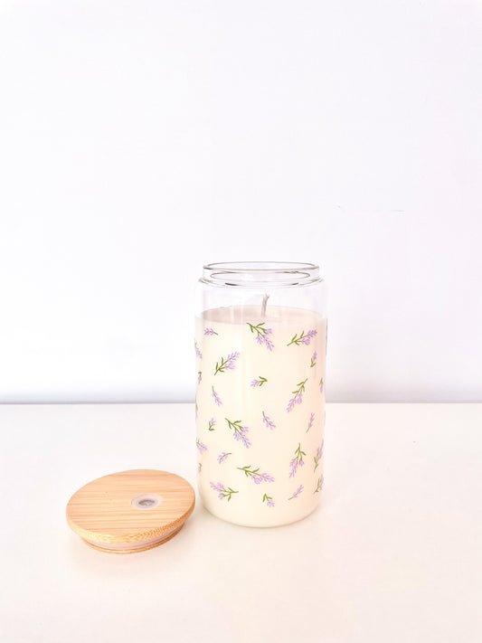 Chandelle | Verre 16 oz | Lavande et ambre 2.0