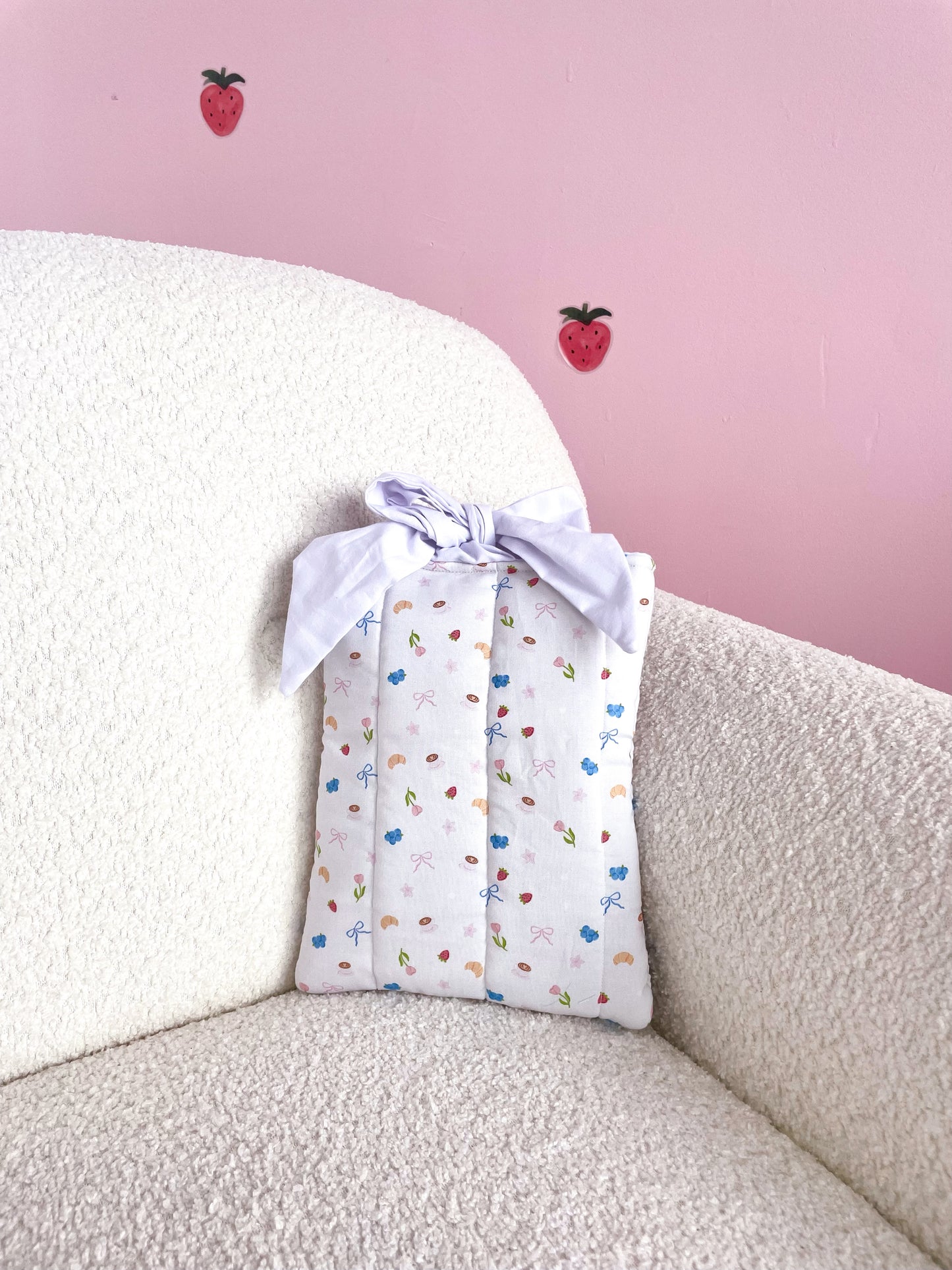 Pochette à livre ou liseuse | Fruits et coquette 2.0