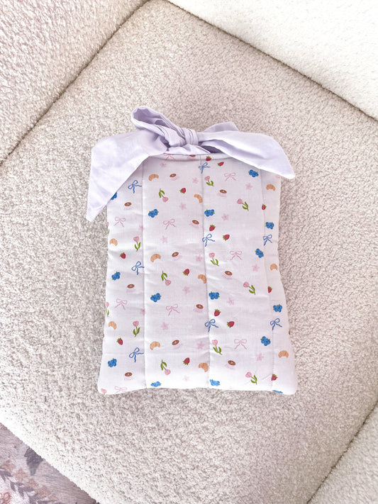 Pochette à livre ou liseuse | Fruits et coquette 2.0