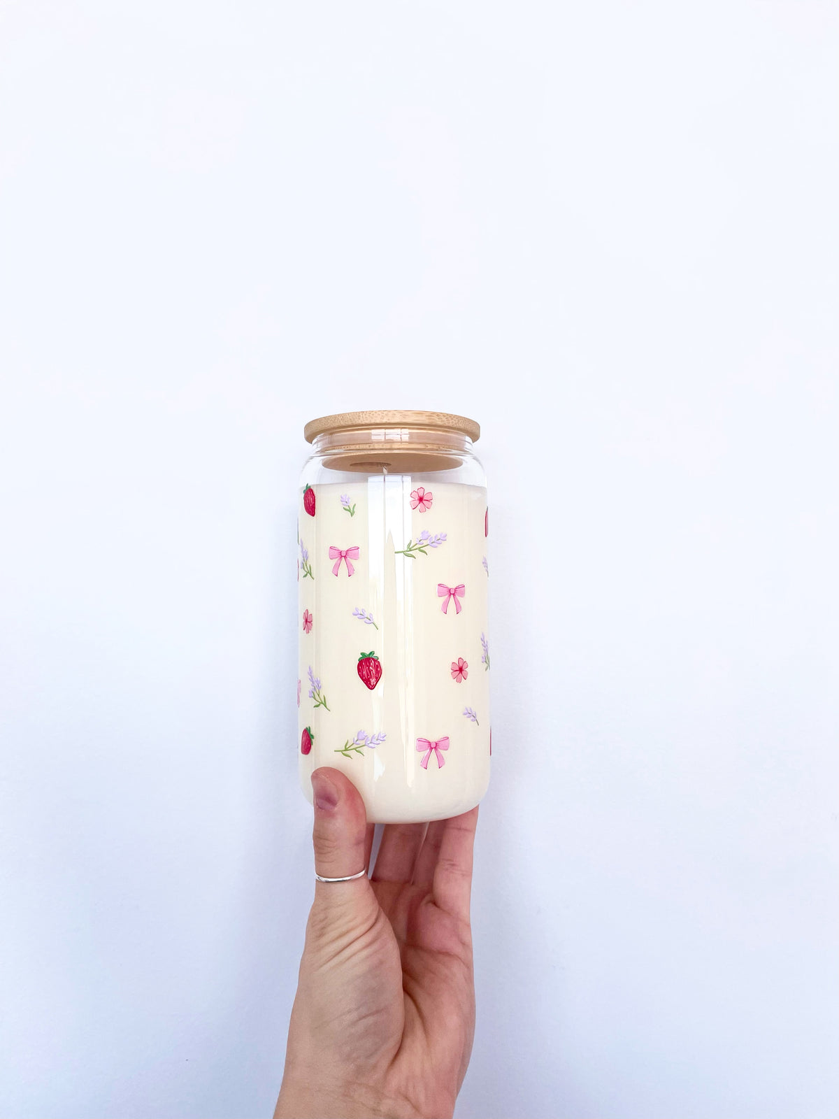 Chandelle | Verre 16 oz | Fraise et lavande