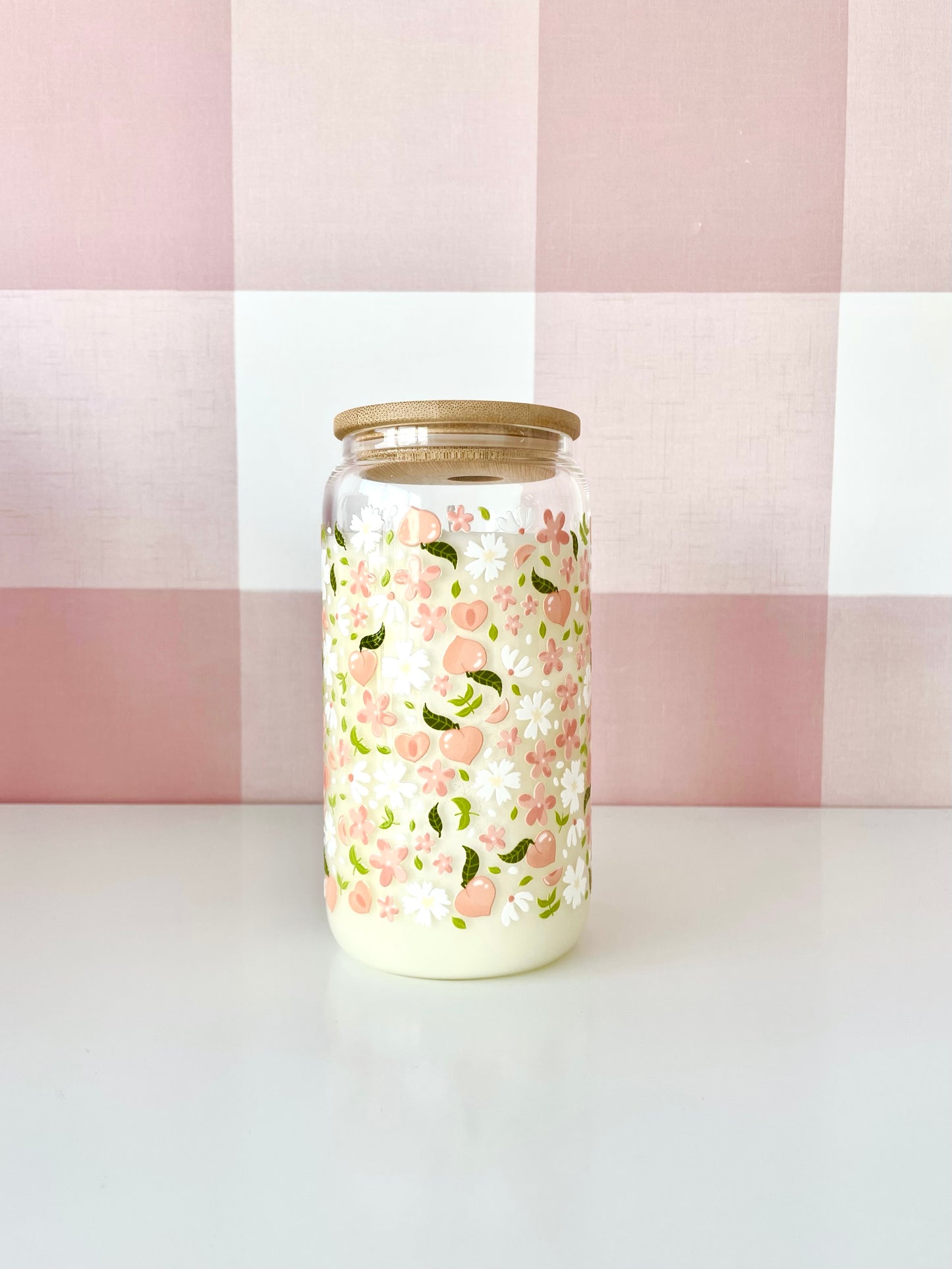 Chandelle | Verre 16 oz | Pêche et vanille