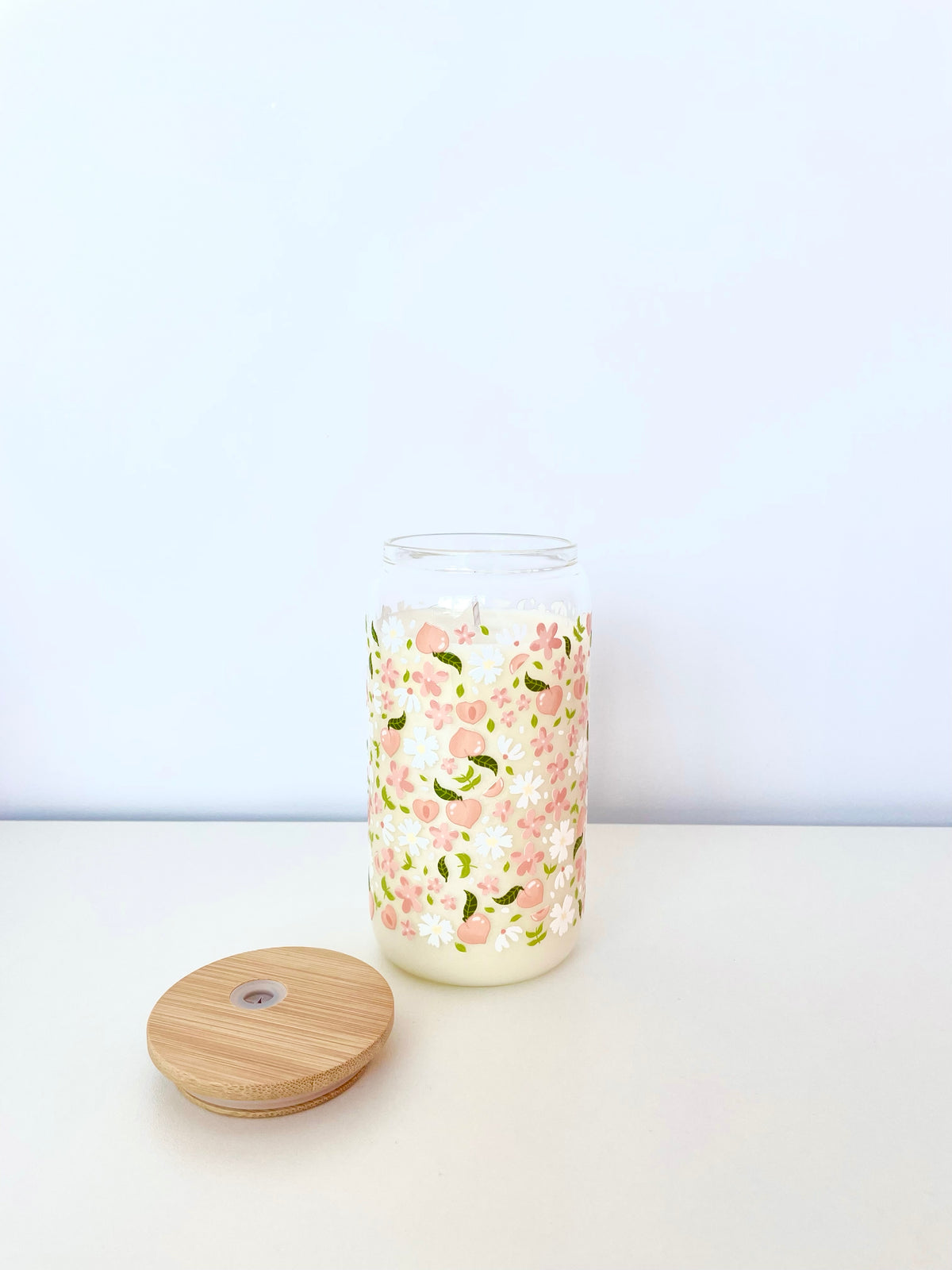 Chandelle | Verre 16 oz | Pêche et vanille