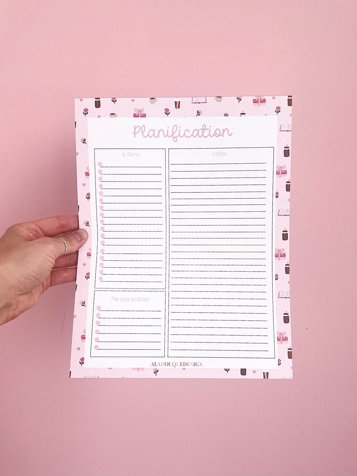 Planificateur | Livres, cafés et roses
