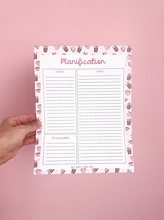 Planificateur | Cafés et coquette