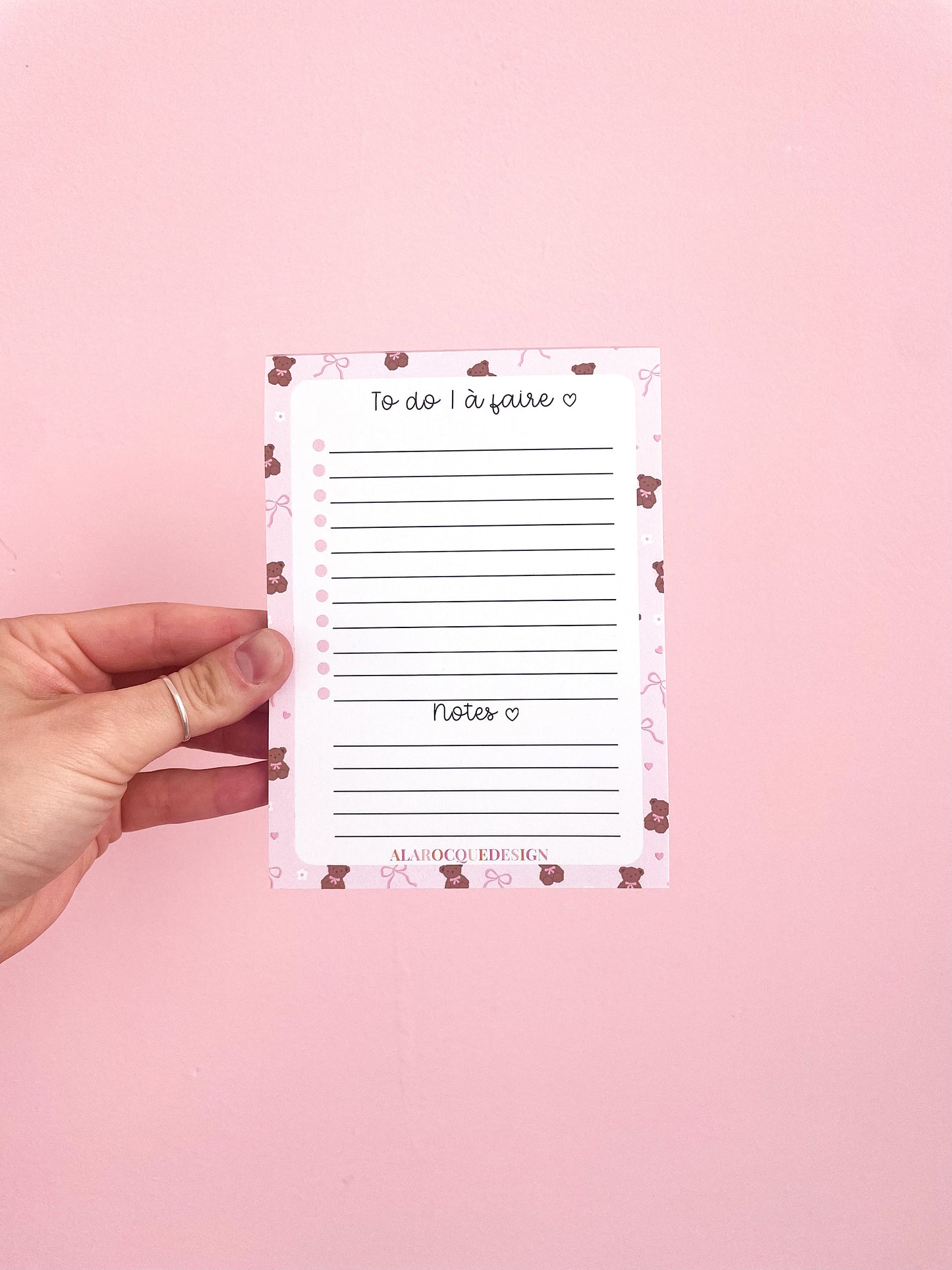Liste de tâches | Oursons, boucles et fleurs
