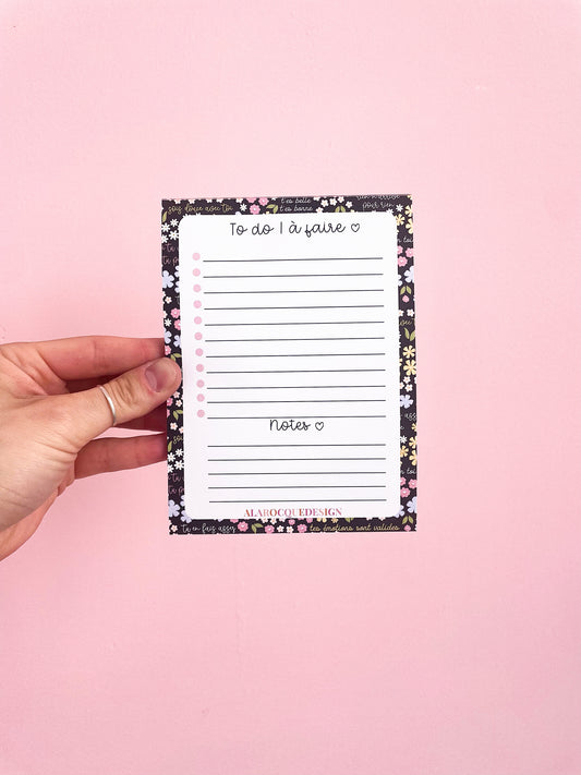 Liste de tâches | Affirmations positives florales
