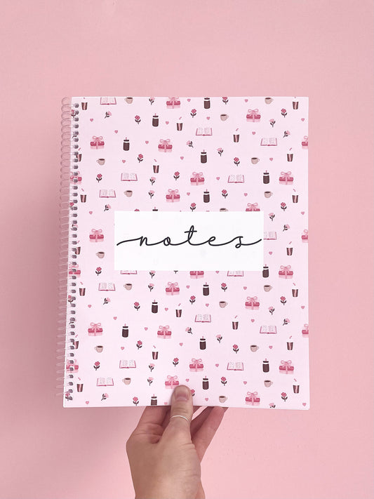 Cahier de notes | Livres, cafés et roses