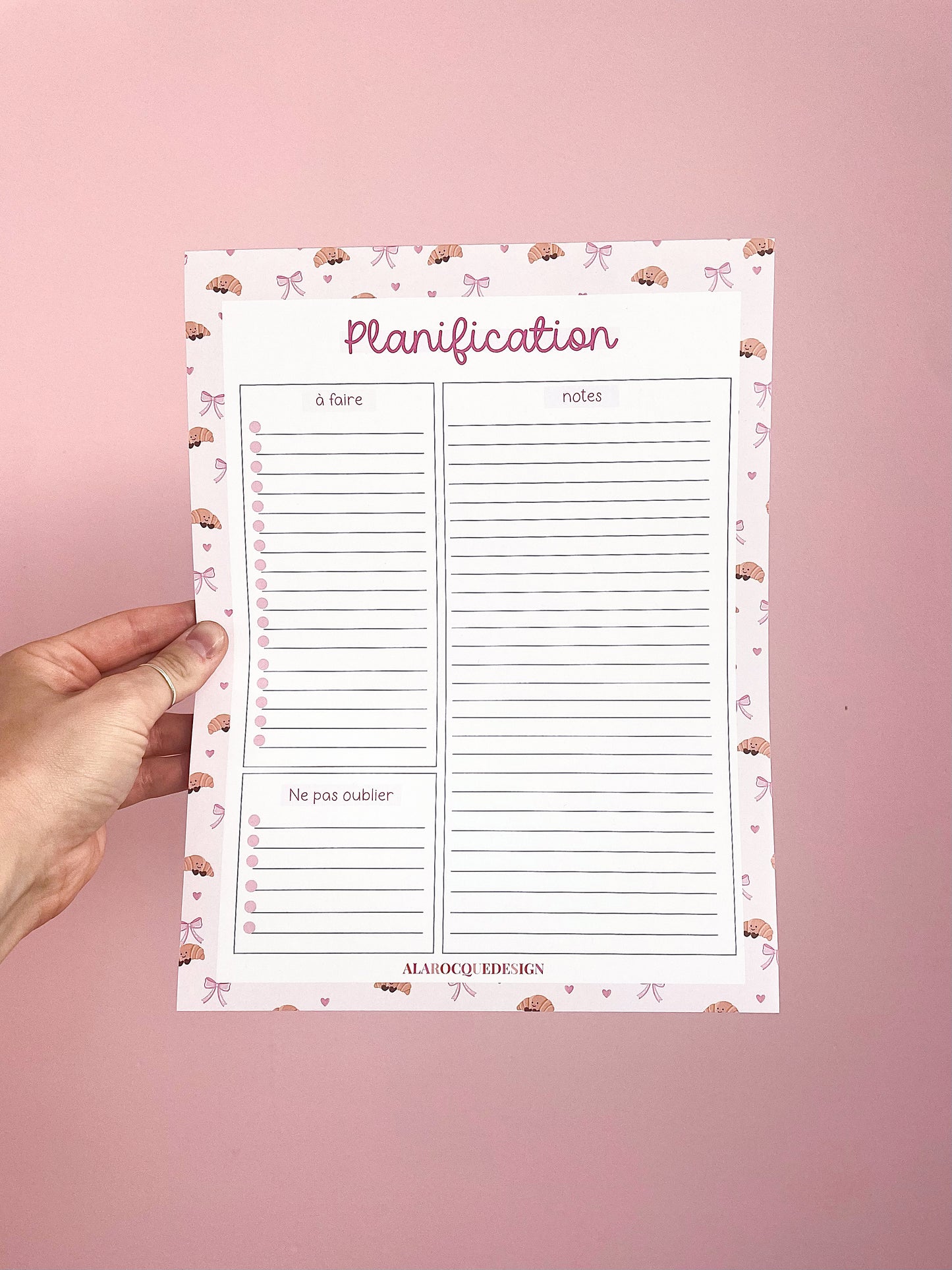 Planificateur | Croissants et boucles