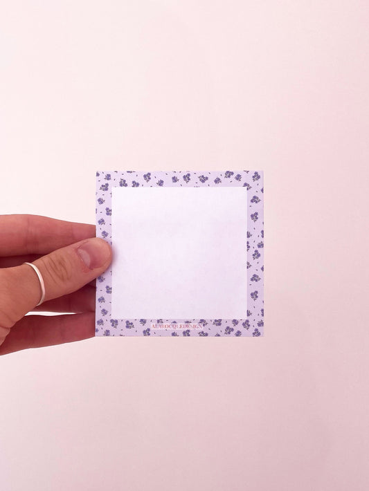 Bloc-notes autocollantes | Bouquets de fleurs mauves