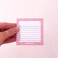 Bloc-notes autocollantes | Minis fleurs roses et brunes