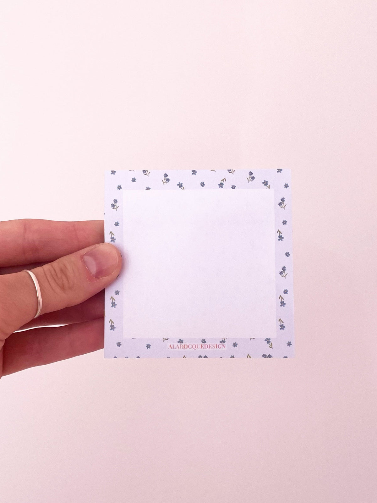 Bloc-notes autocollantes | Fleurs bleues vintages