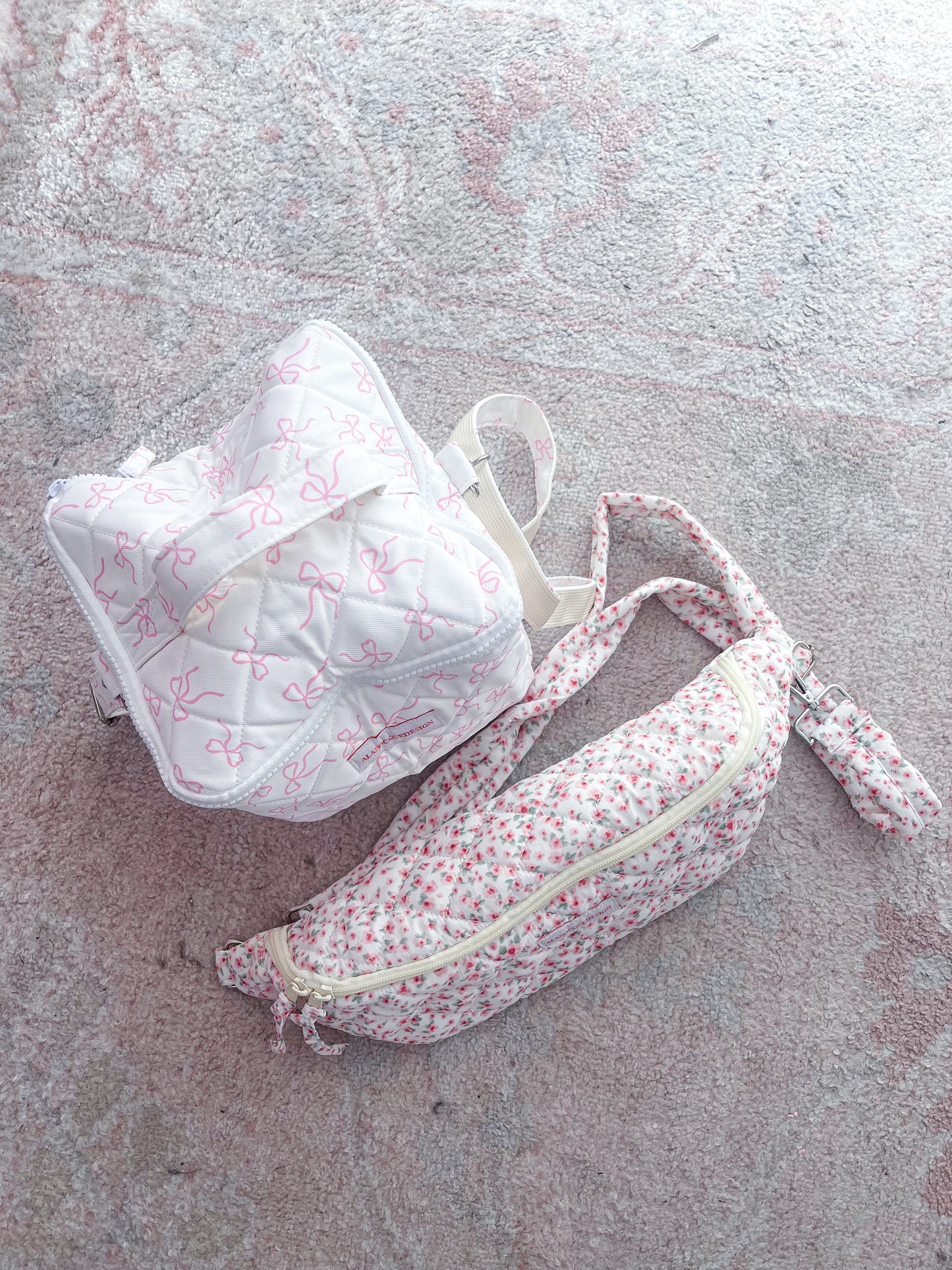 Sac banane | Fleurs roses