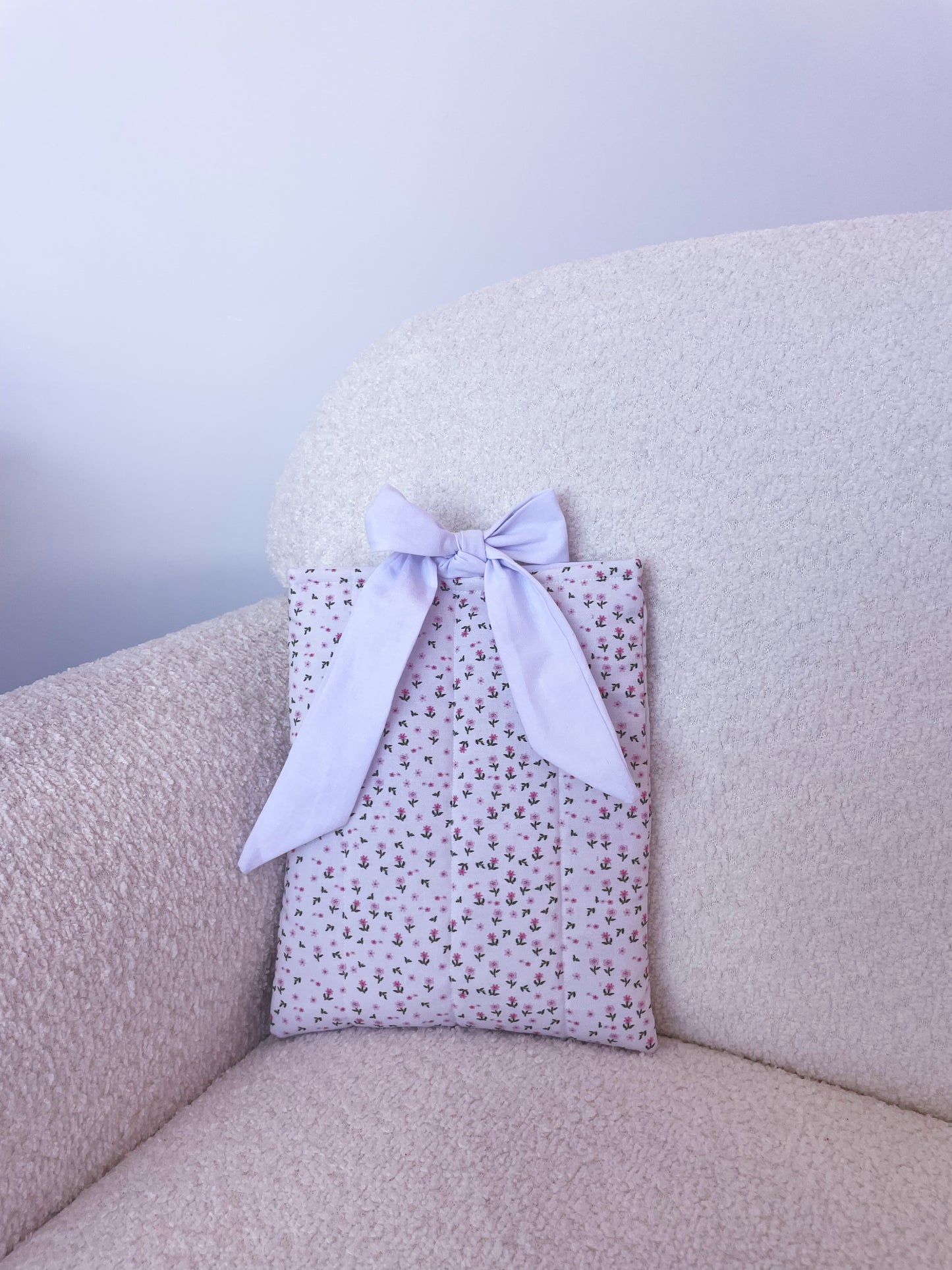 Pochette à livre ou liseuse | Fleurs mélange de roses