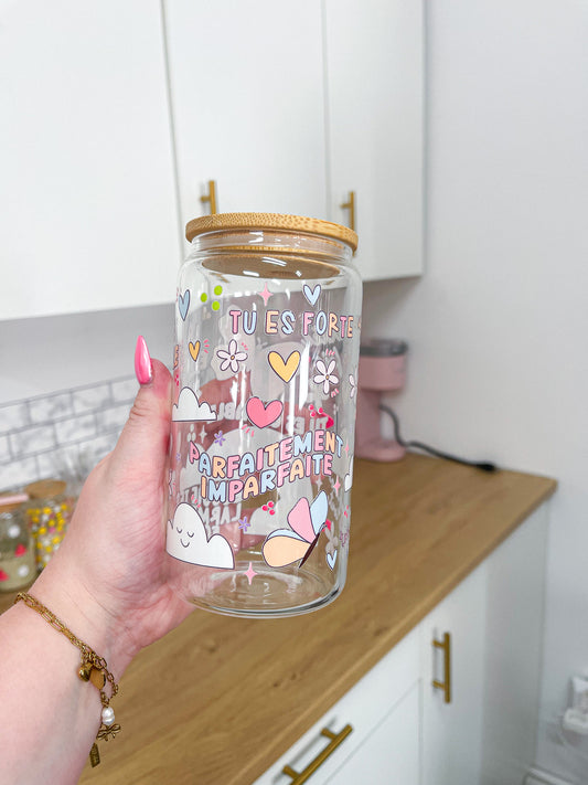 Verre 16 oz | Affirmations positives nuages
