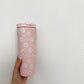 Bouteille isotherme 24 oz | Rose | Marguerites et points