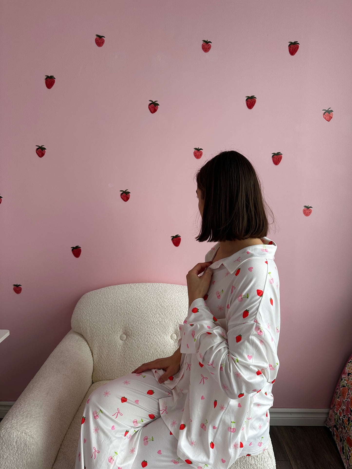 Pyjama | Fraises et boucles