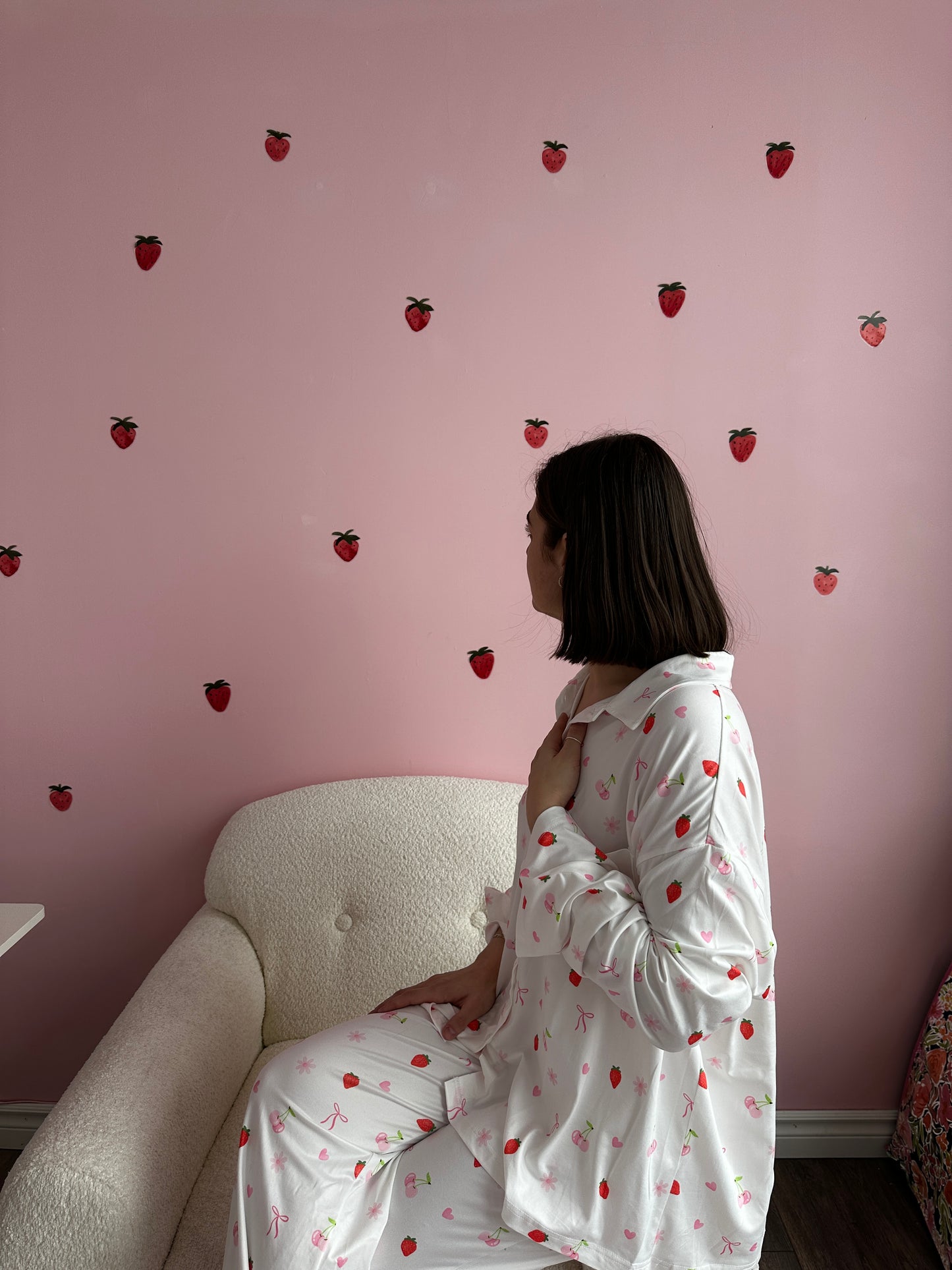 Pyjama | Fraises et boucles
