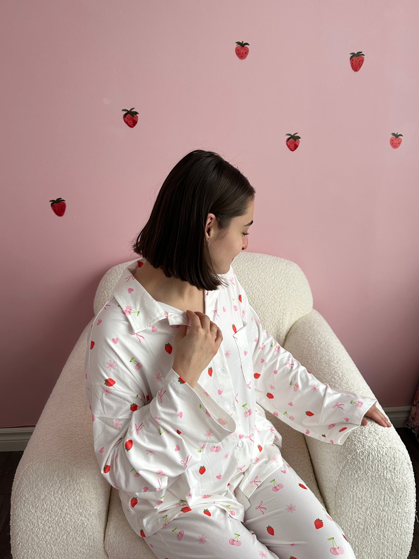 Pyjama | Fraises et boucles