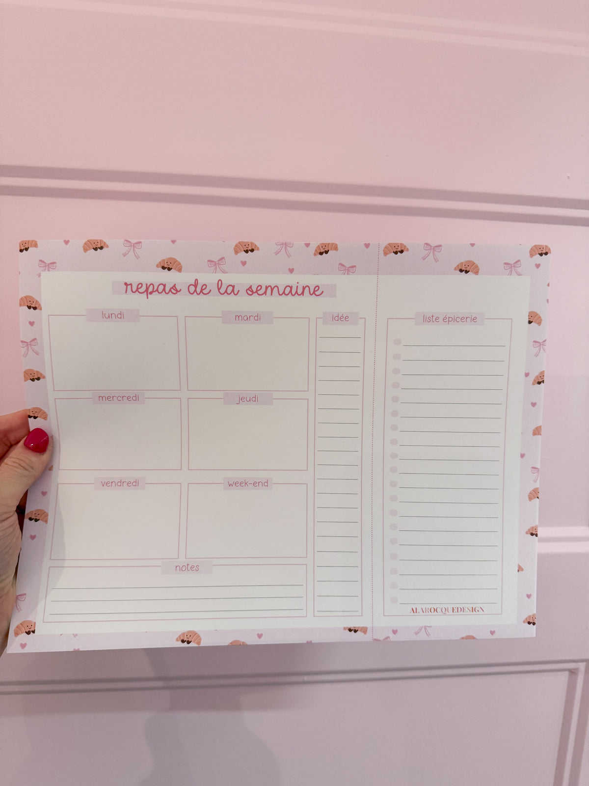 Planificateur | Repas de la semaine | Croissant