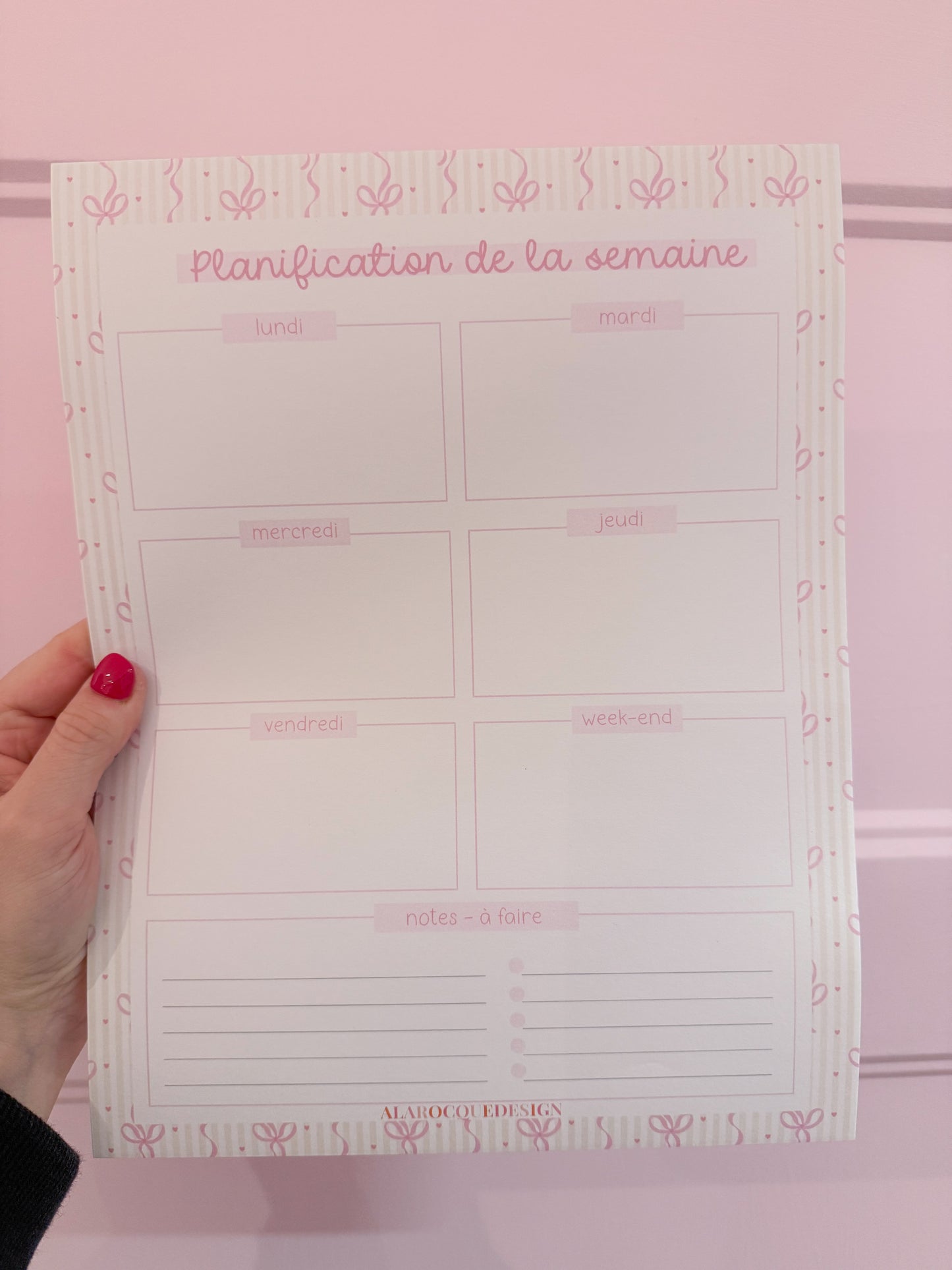 Planificateur de la semaine | Ligne de boucles