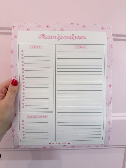 Planificateur | Papillons, boucles et coeur